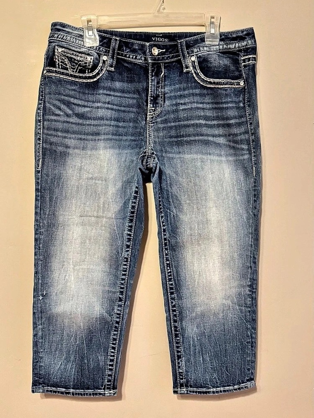 VIGOSS New York Capri Blue Skinny Jeans Waist 13/14